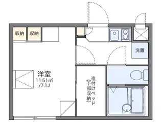 レオパレスサンイッコー【2階】の間取り
