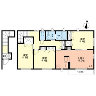 サマンサA【2階】の間取り