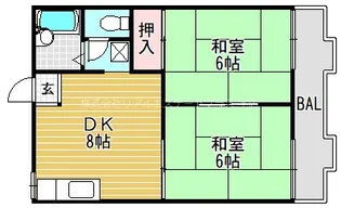 サンハイツつじ【1階】の間取り