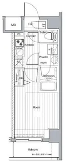 プレミアムキューブG西大井【8階】の間取り