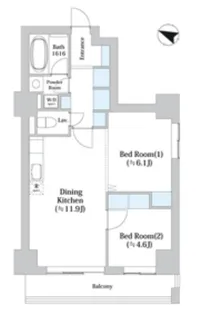 アーバンシティ音羽【4階】の間取り
