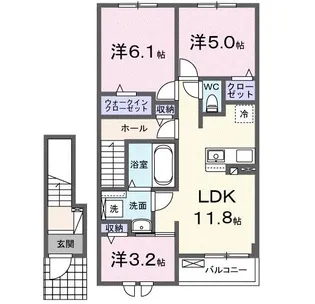 ティール【2階】の間取り