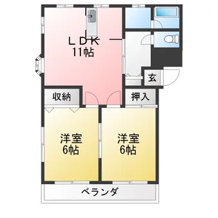 第3アーベルハイツ【2階】の間取り