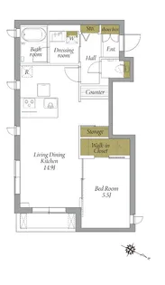 Ateliell代官山【1階】の間取り