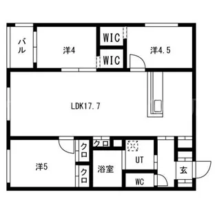 インフィニト月寒中央コート【2階】の間取り