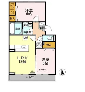 ウィステリア太田【1階】の間取り