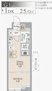 オーキッドレジデンス住吉【5階】の間取り