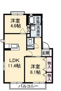 ハミングタウン III【1階】の間取り
