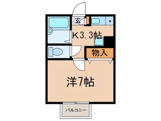 グレ-ンパ-ク西一社【1階】の間取り