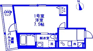ベイルーム横浜大口【3階】の間取り