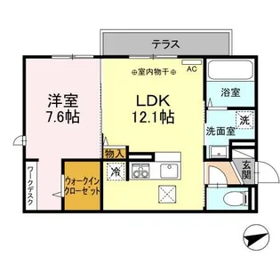 DーROOM新庄町【1階】の間取り