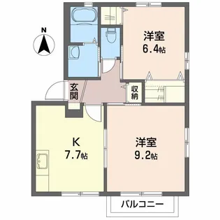ガーデンスクエアD【1階】の間取り