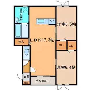 フォンテーヌ弥生II【2階】の間取り