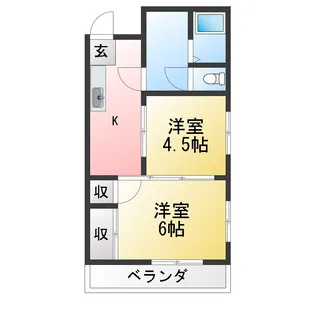 コーポハルヤマ【1階】の間取り