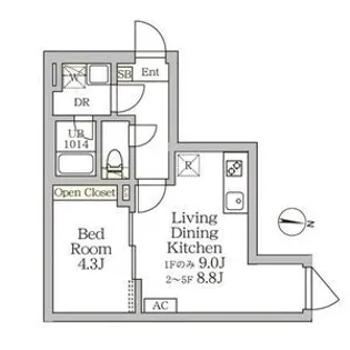 Aglaia 新宿西落合【1階】の間取り