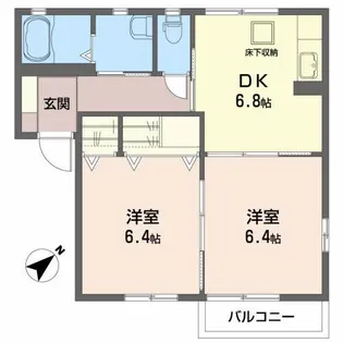 フレサ二番館【1階】の間取り