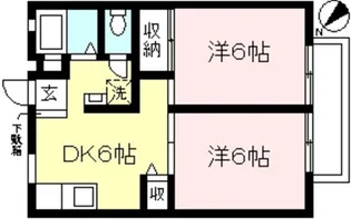 フレックス長沢【1階】の間取り