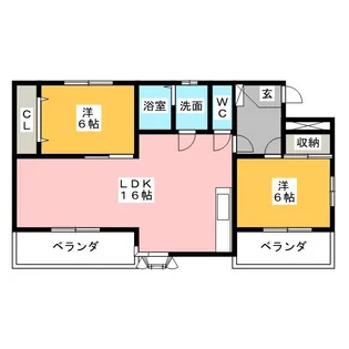 パインヴィレッジ【2階】の間取り