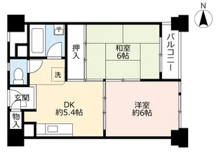 UR千島【6階】の間取り