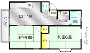 フローラルASAI-A【1階】の間取り