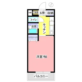 シティハイム山崎【2階】の間取り