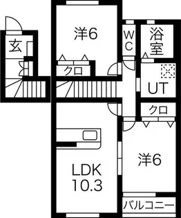 グレンディール C棟【2階】の間取り