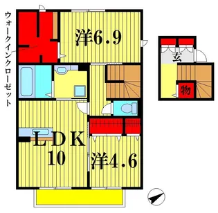アズールB【2階】の間取り