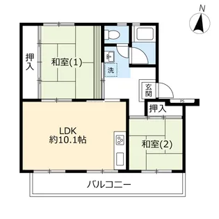 UR西菅田【4階】の間取り