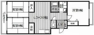 ミリオンハイム東昭和【1階】の間取り