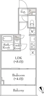 ルミーク関内II【4階】の間取り