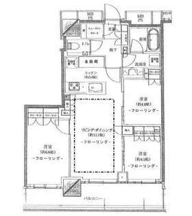 アルファグランデ千桜タワー【8階】の間取り