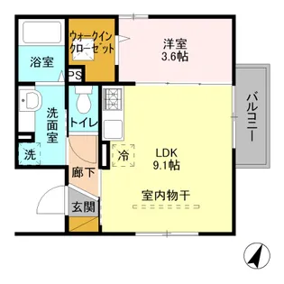 アビターレ浦和【1階】の間取り