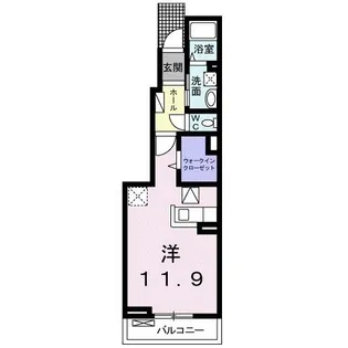 ベルメゾン日の出町【1階】の間取り