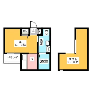 パレッタ小本WEST【1階】の間取り