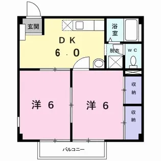 エスポアール介良【1階】の間取り