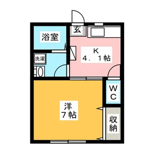 コンフォート辰己【1階】の間取り