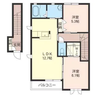 グランドール A【2階】の間取り