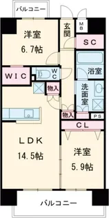 ラトゥール代官町EAST【2階】の間取り