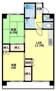 サンライズ美里【4階】の間取り