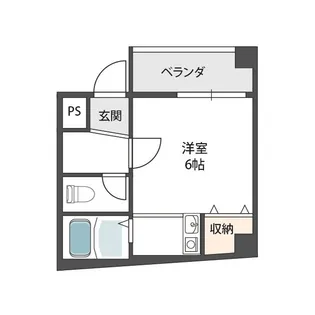 中市マンション【2階】の間取り