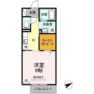 プランドール今宿【2階】の間取り