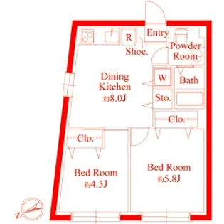 ティーエッジ鶴見中央【4階】の間取り