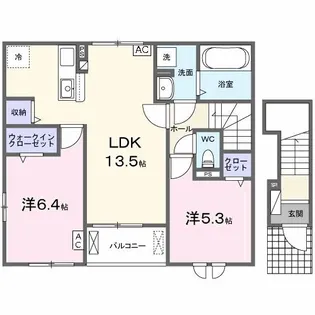 エス ウィステリア II【2階】の間取り