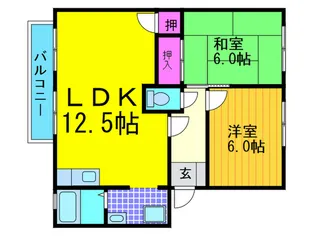 メゾン・ウィステA棟【1階】の間取り