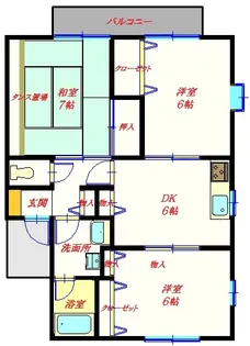 グランシャリオD棟【1階】の間取り
