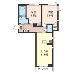 シャトー ルシオール【1階】の間取り