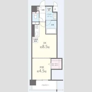 京橋イーストガーデン【5階】の間取り