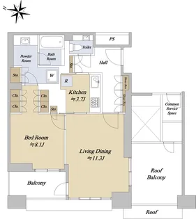グランフロント大阪オーナーズタワー【36階】の間取り