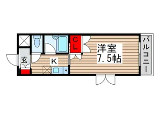 旭町ハイツ【4階】の間取り