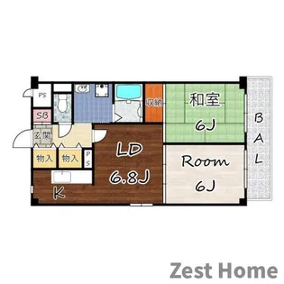 ラクシュミー常光寺【6階】の間取り